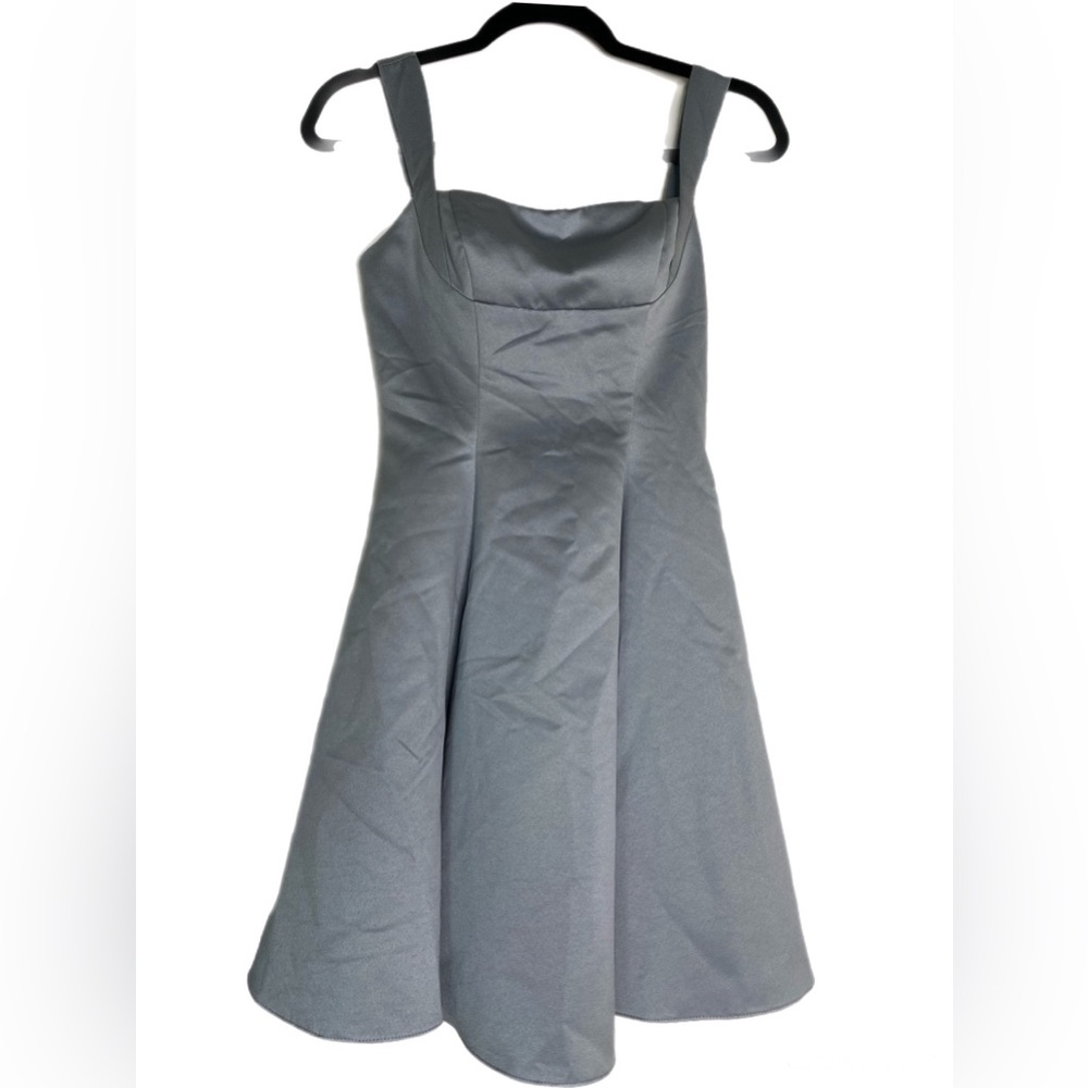 90s Blue Silver Gray Mini Dress